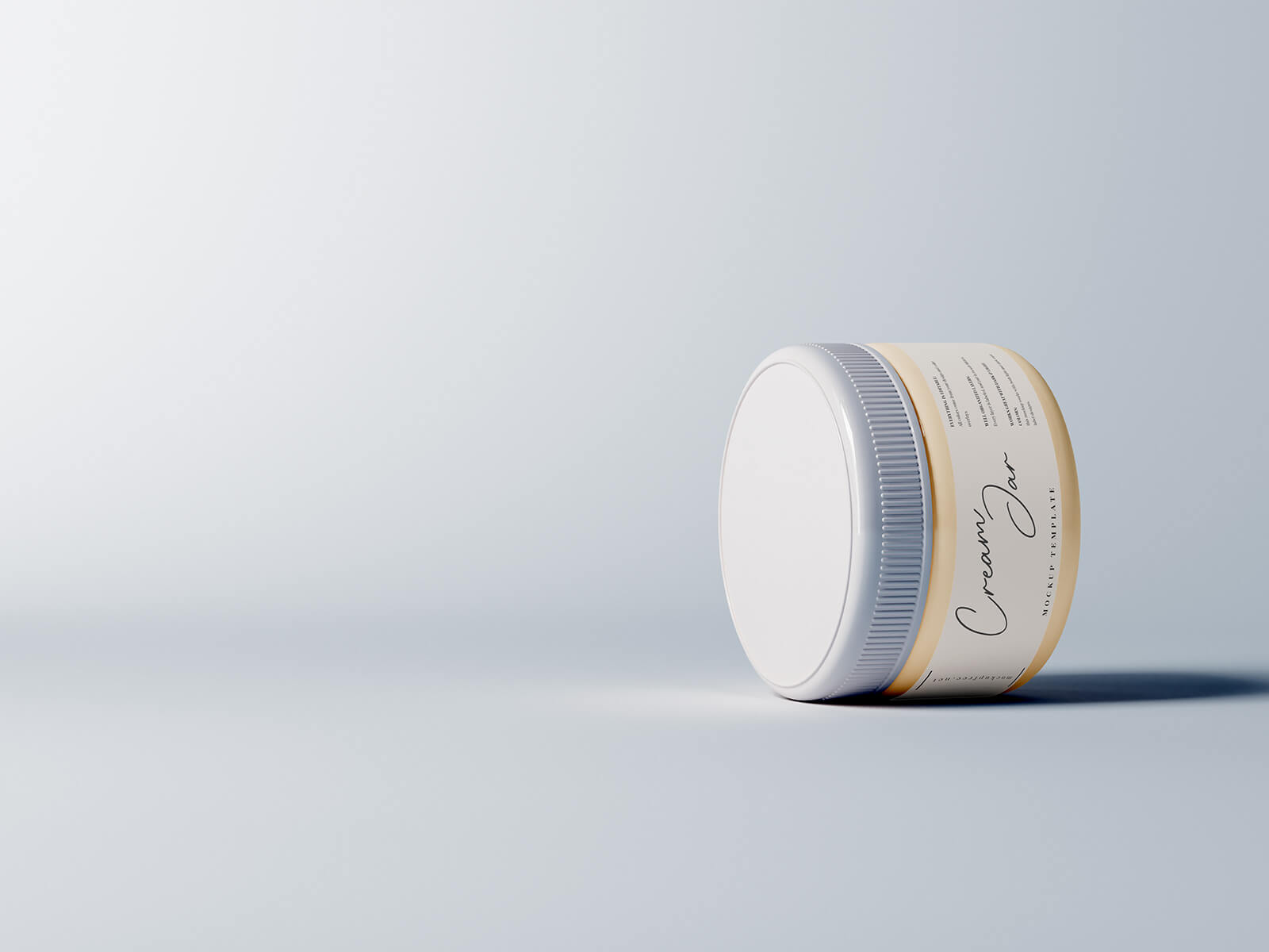 Free Plastic Cosmetic Cream Jar Mockup PSD