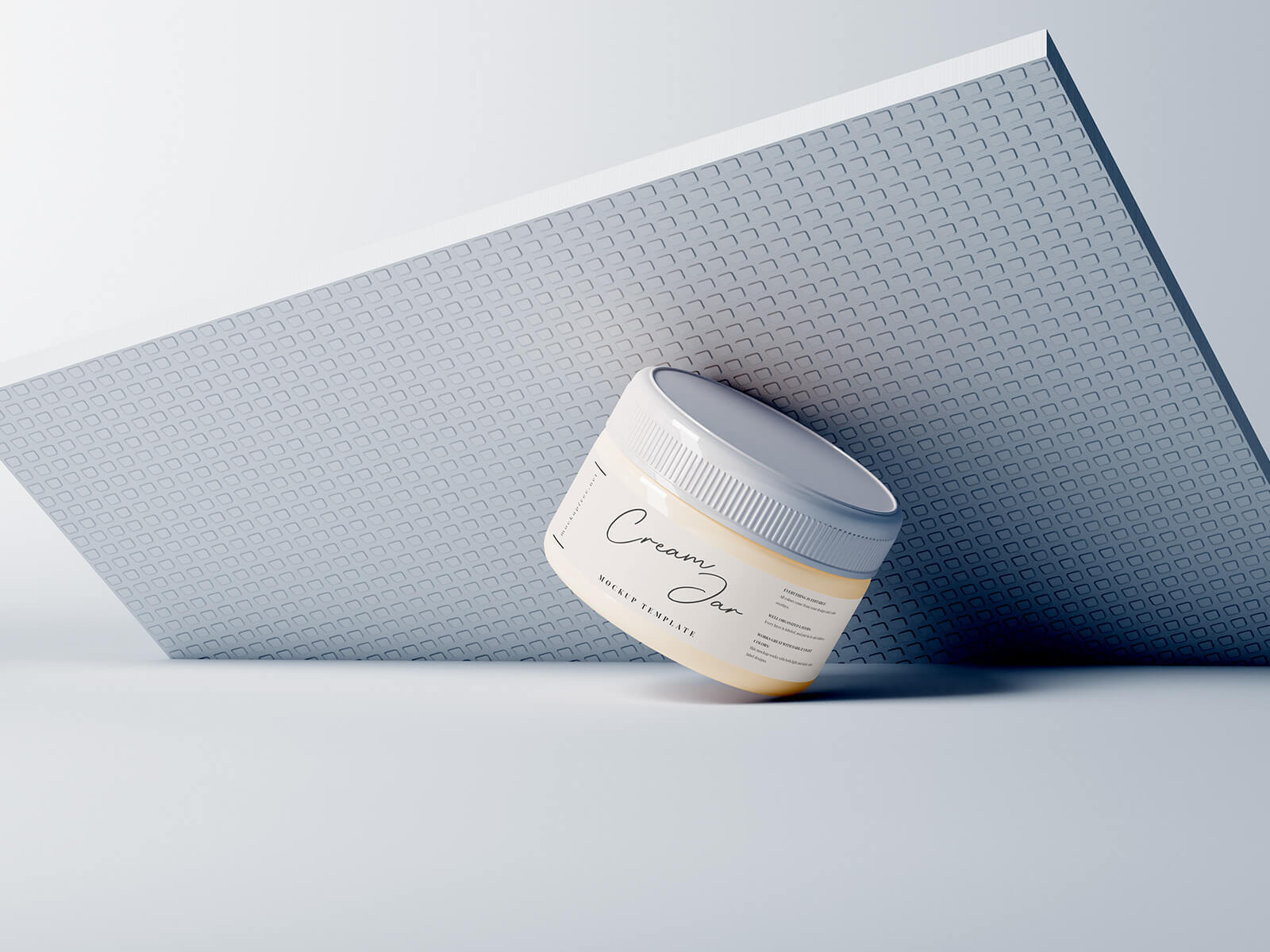 Free Plastic Cosmetic Cream Jar Mockup PSD