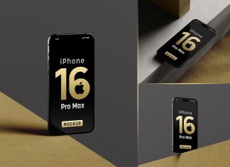 Free iPhone 16 Pro & Pro Max Mockup PSD