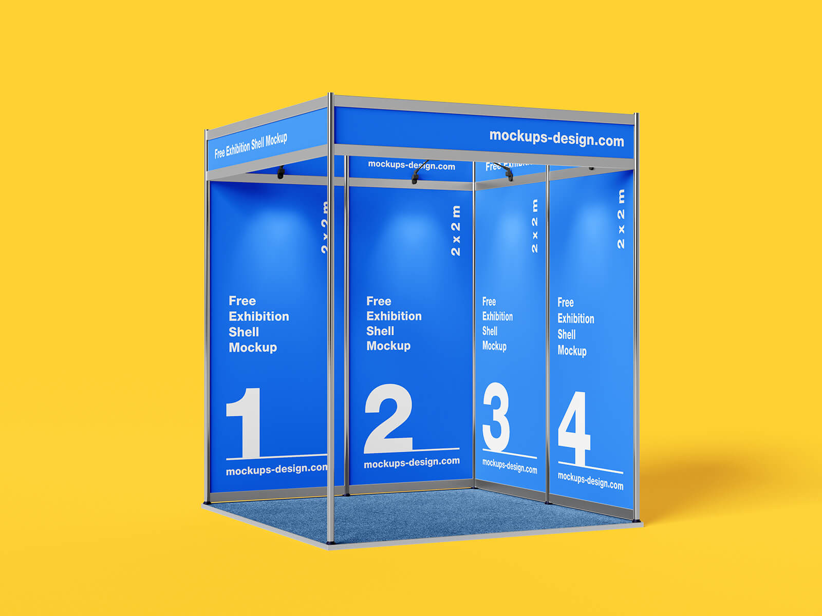 Free Exhibition Shell Scheme Booth Mockup PSD Files