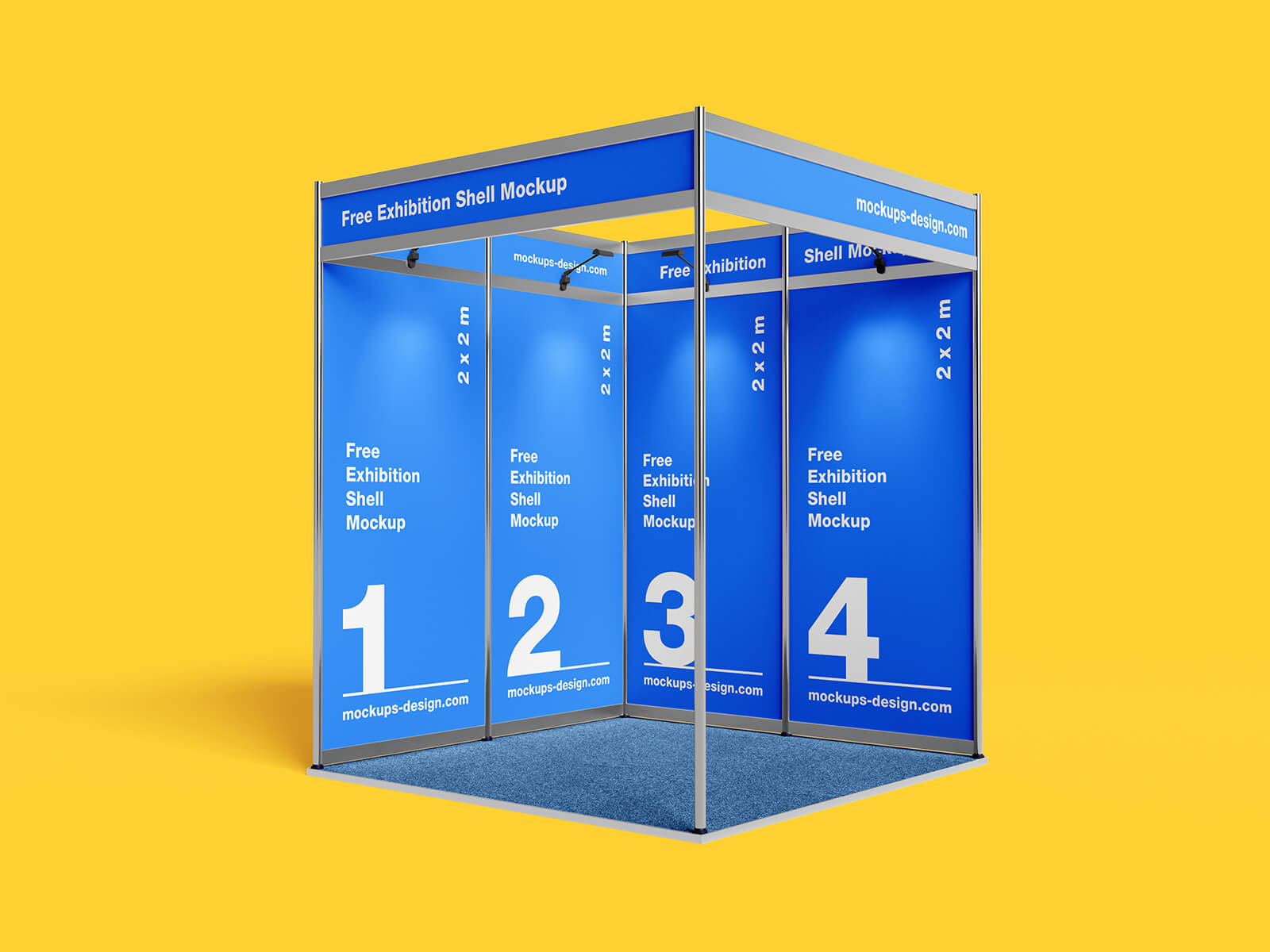 Free Exhibition Shell Scheme Booth Mockup PSD Files
