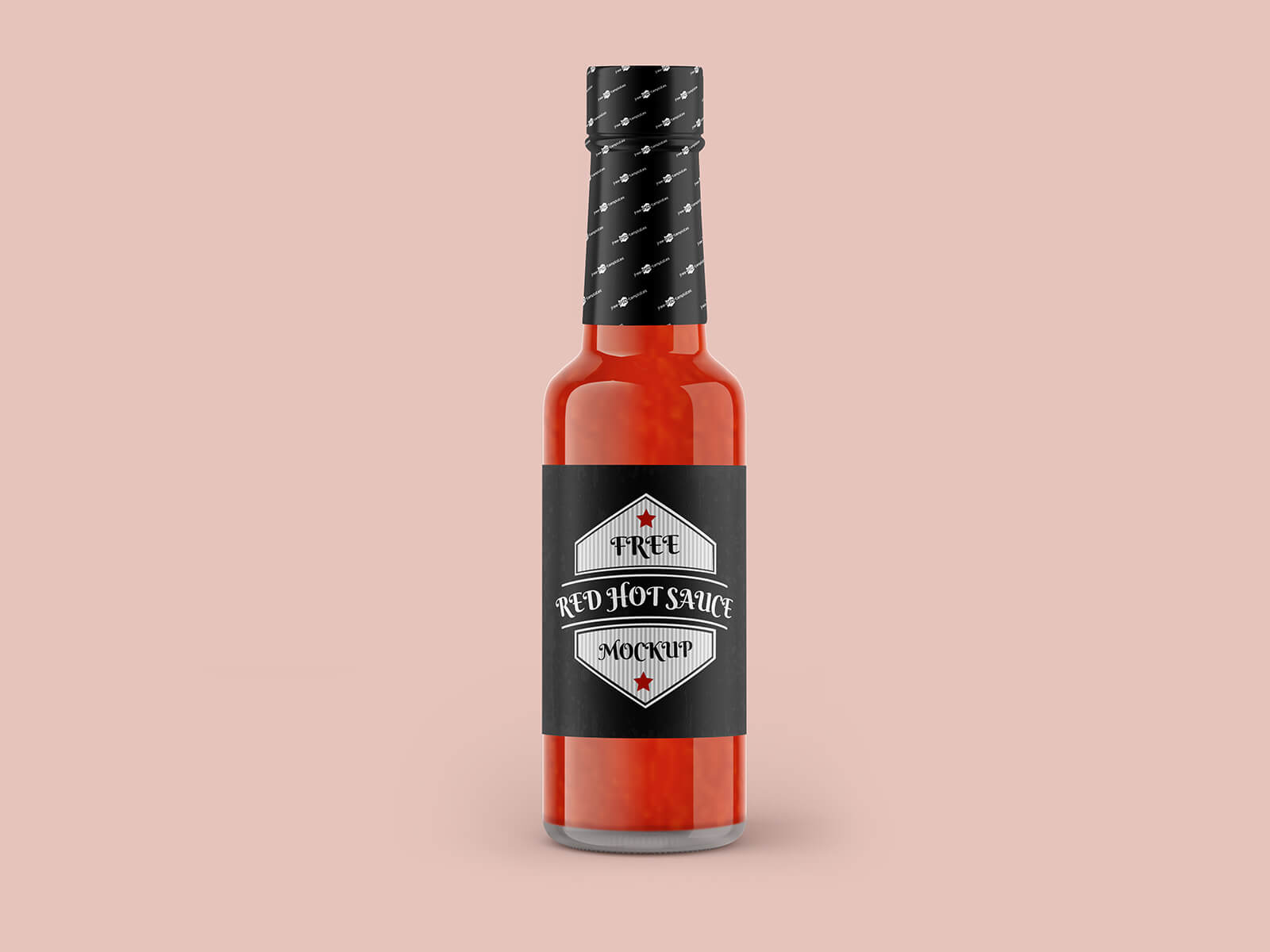 Free Chili Pepper Hot Sauce Bottle Mockup PSD Set