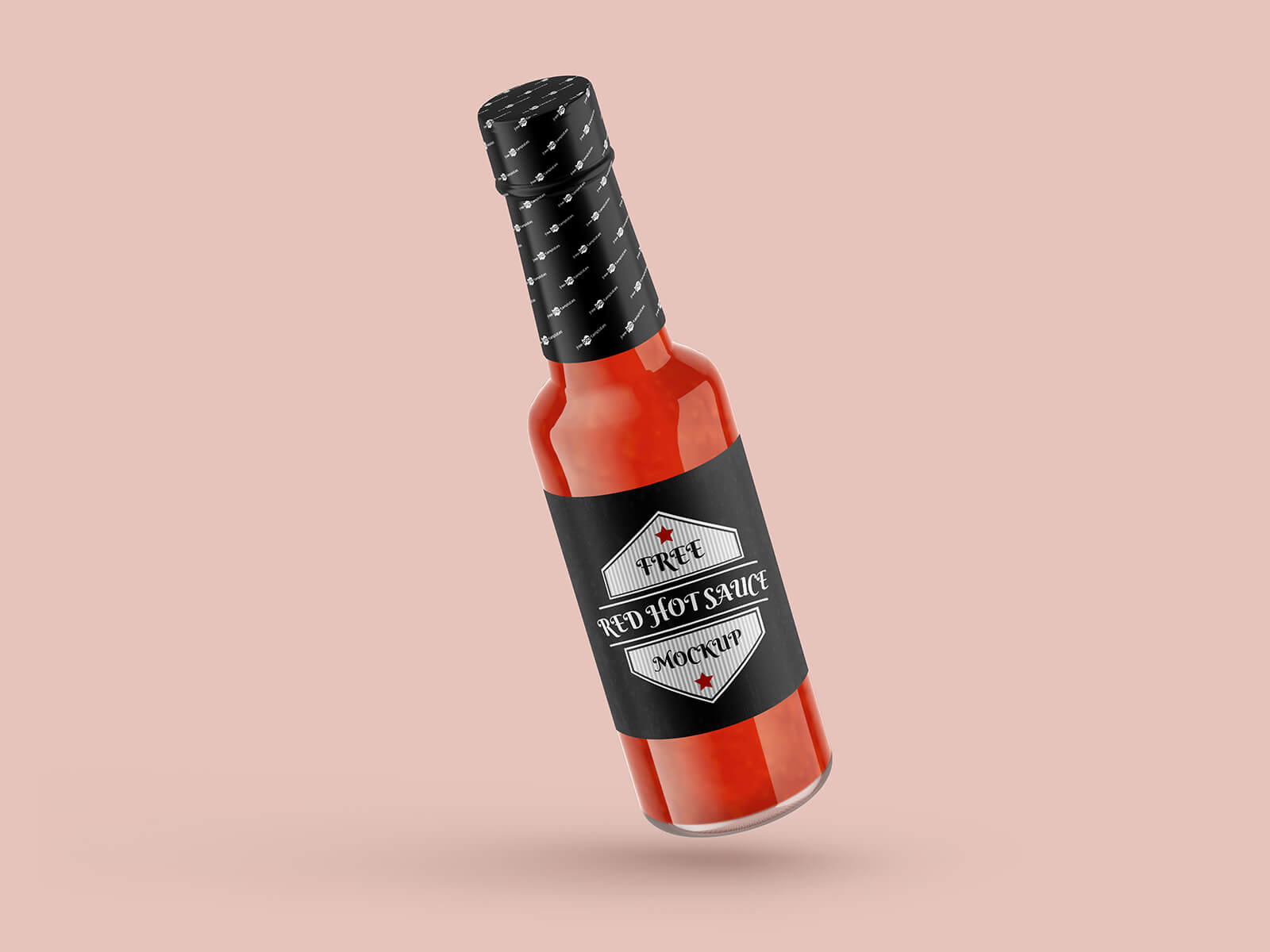 Free Chili Pepper Hot Sauce Bottle Mockup PSD Set