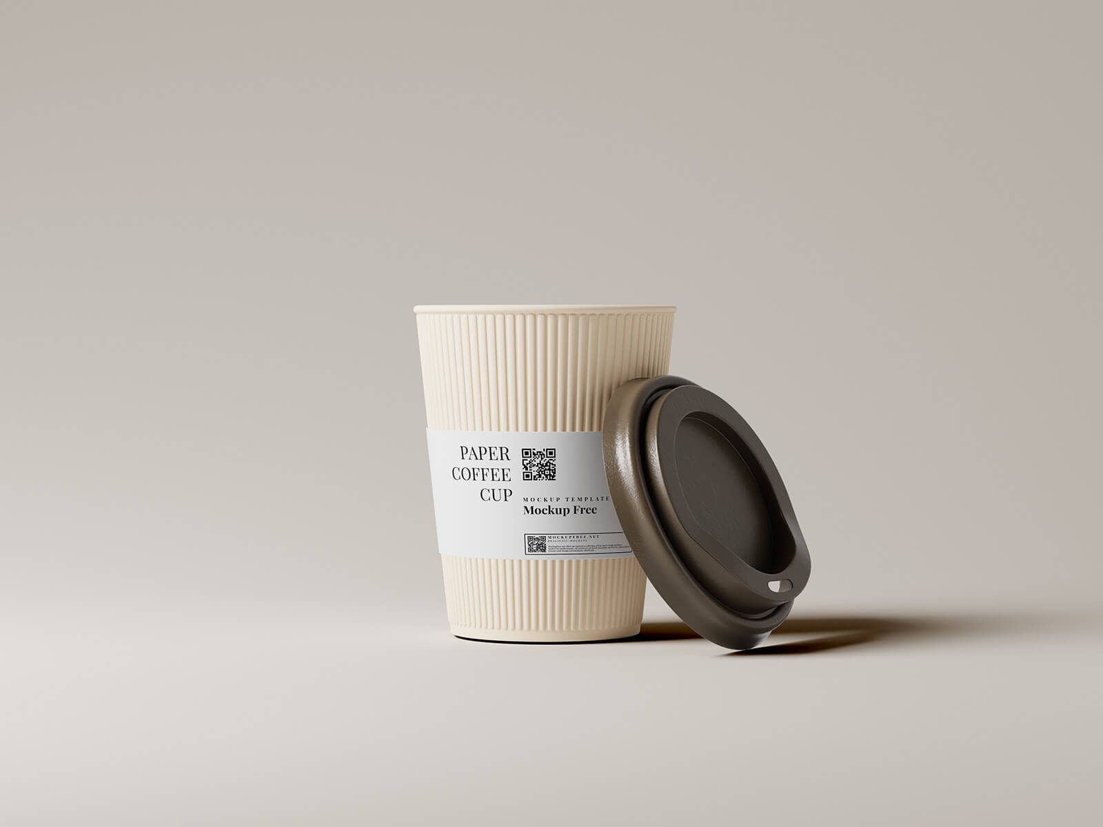 Free Corrugated Paper Coffee Cup with Java Jacket Mockup PSD