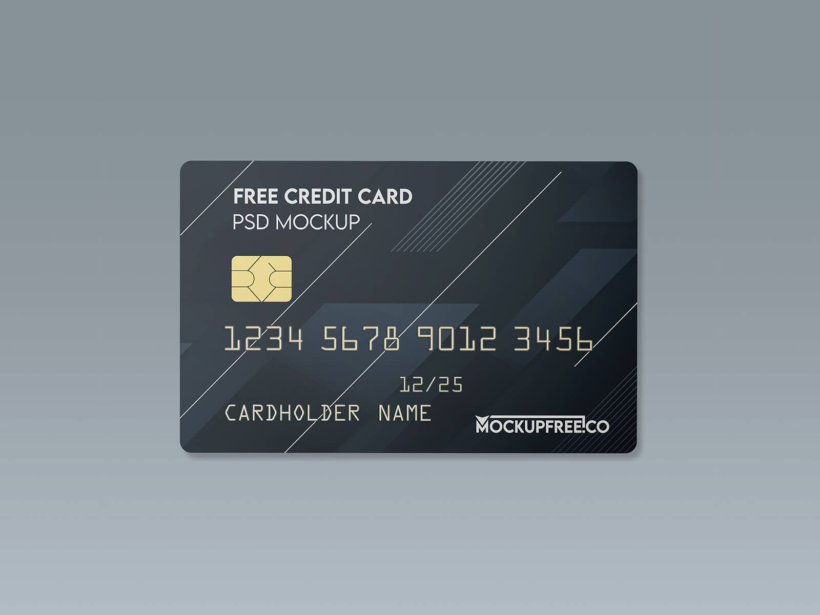 Free Floating Credit Debit Card Mockup PSD
