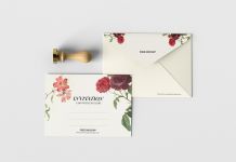 Free Invitation Card With Stamp Mockup PSD