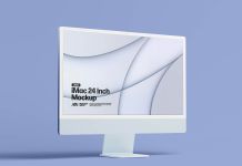 Free M1 M3 iMac 24 Inch Mockup PSD Set