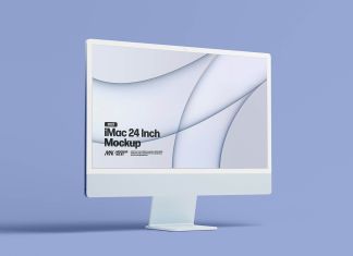 Free M1 M3 iMac 24 Inch Mockup PSD Set