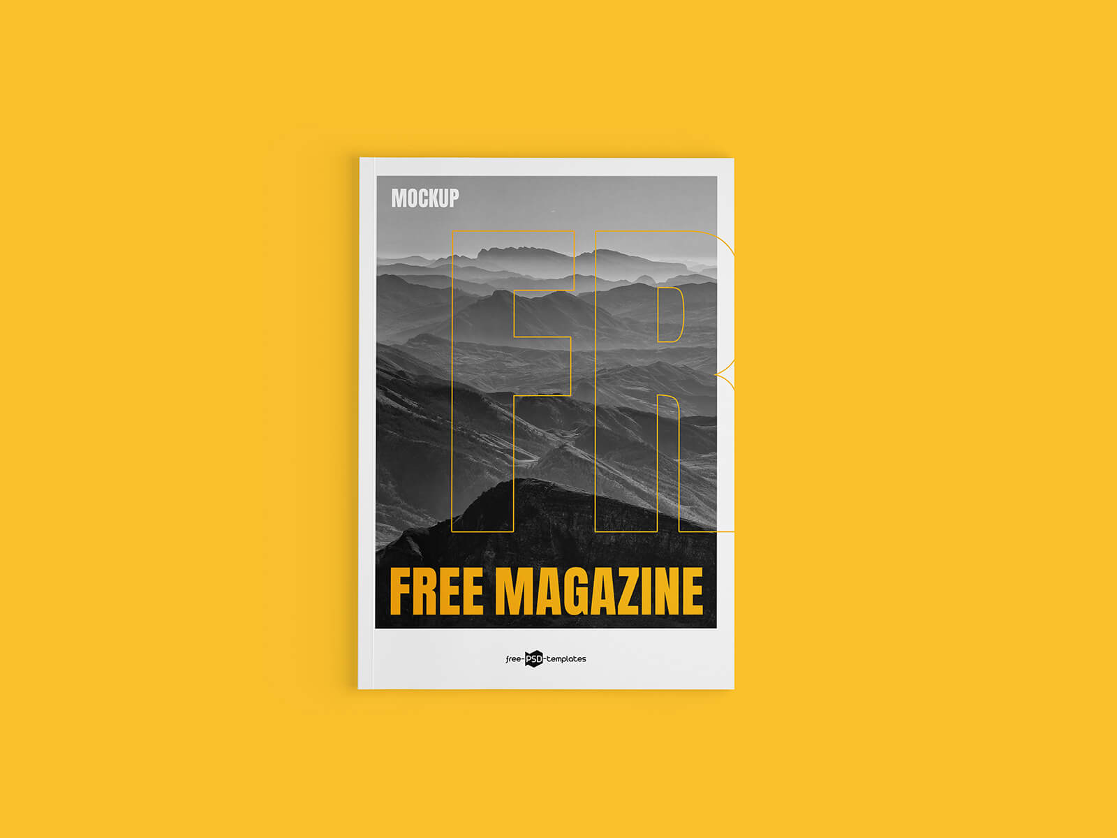 Free Overhead View Magazine Mockup PSD Set