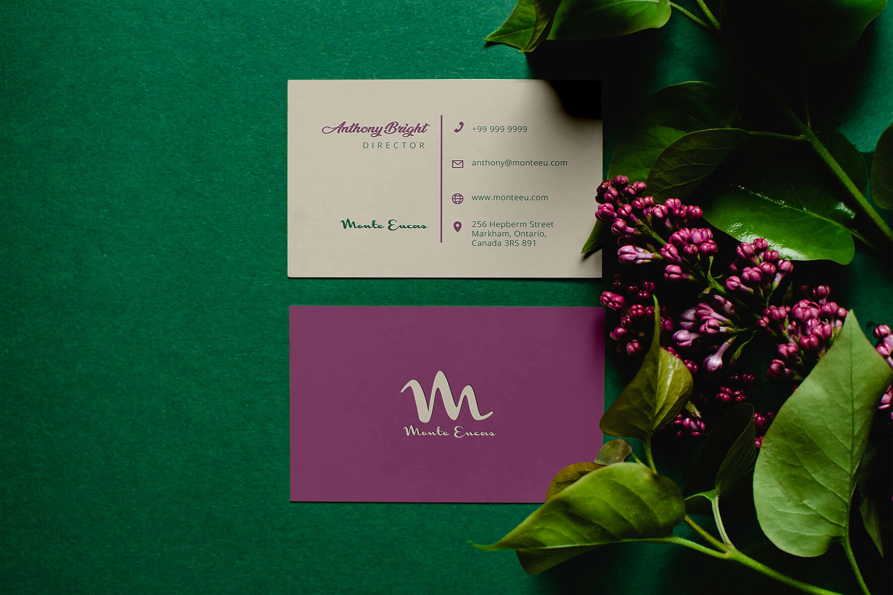 Free 55 x 85 mm UK Business Card Mockup PSD