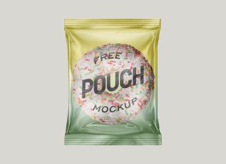 Free Any Product Transparent Snack Pouch Mockup PSD
