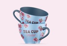 Free Classic Tea Cup Mockup PSD