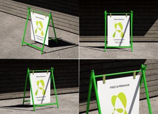 Free Customizable A-Stand Mockup PSD