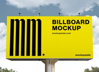 Free Customizable Billboard Mockup PSD