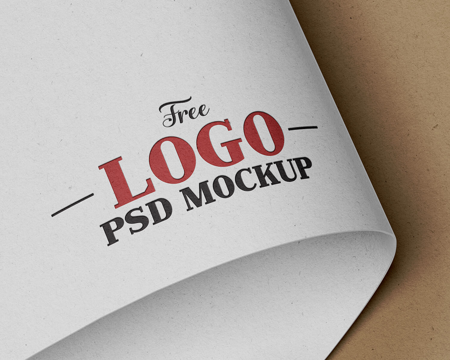 Free Engraved Logo Mockup PSD Set