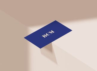 Free Lonely Business Card Mockup PSD