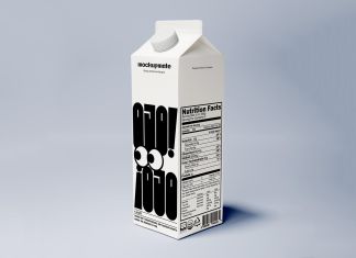 Free Milk Carton Package Mockup PSD