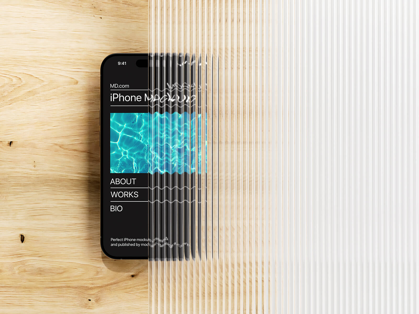Free Overlapping Glass iPhone 15 Mockup PSD Set (1)