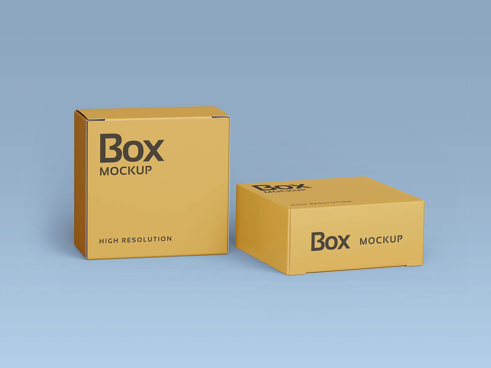 Free Simple Product Box Mockup PSD Set (3)