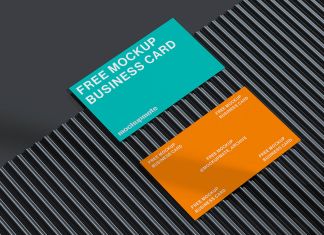 Free 2-Sided Business Card Mockup PSD