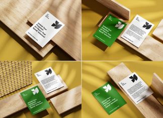 Free Wooden Planks A4 Flyer Mockup PSD