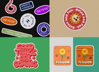 Free Realistic Any-Shape Wrinkled Sticker Mockup PSD