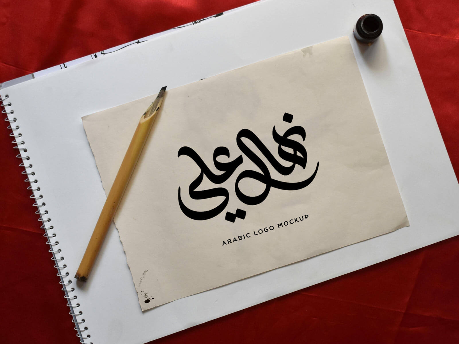 Free-Arabic-calligraphy-Logo-Mockup-PSD