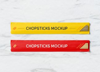 Free Chinese Chopsticks Mockup PSD