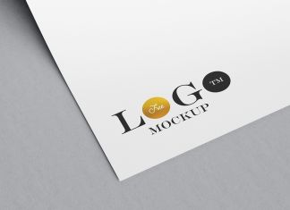 Free Premium Paper Logo Mockup PSD