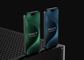 Free iPhone 15 Pro Max Mockup PSD