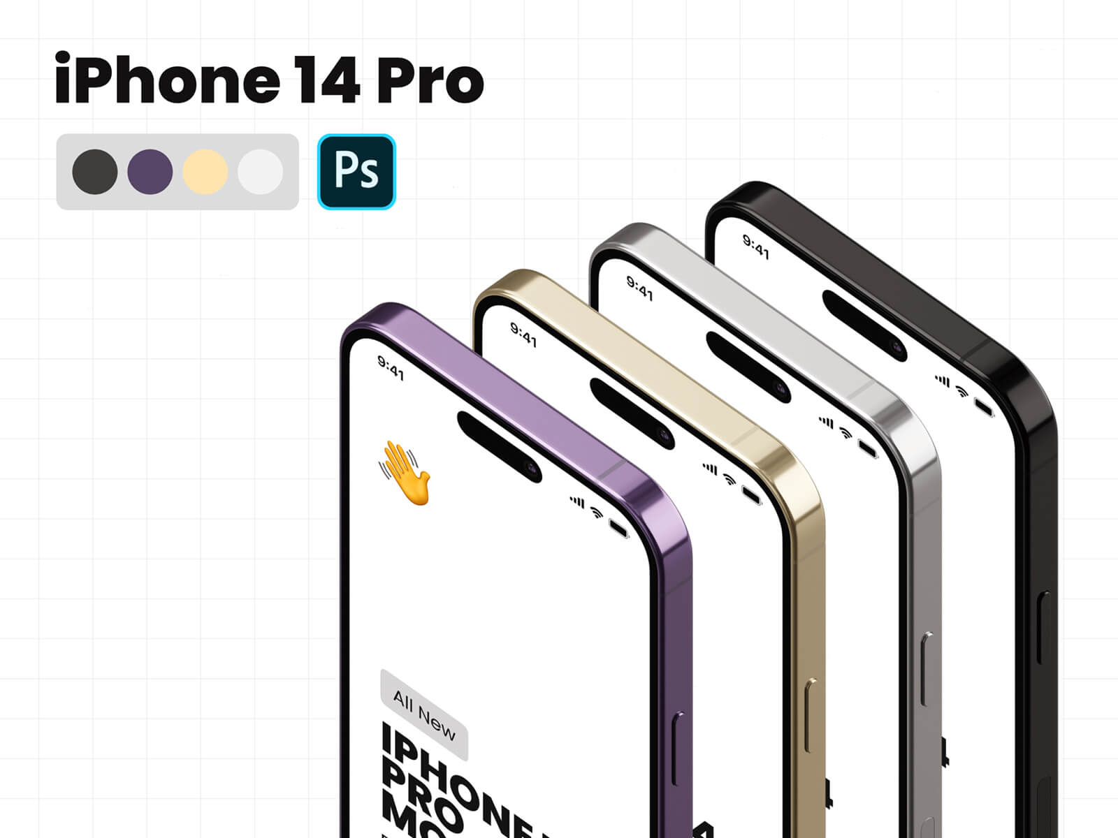 Free iPhone 14 Pro UI Mockup PSD