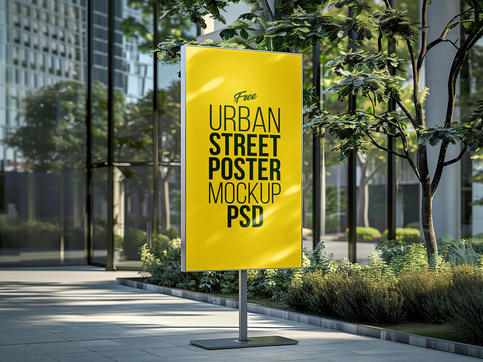 Free Urban Street Mupi Poster Mockup PSD - Good Mockups