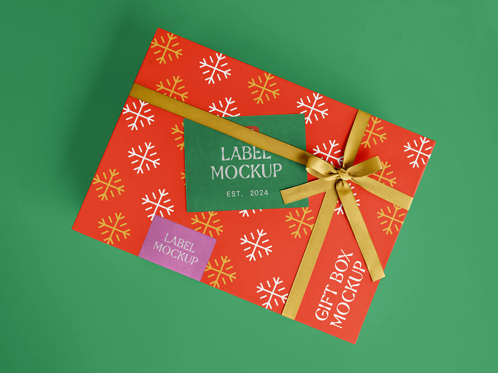 Free Christmas Gift Boxes Mockup PSD