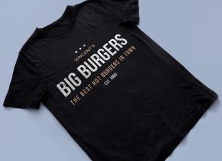 Free Black T-Shirt Mockup PSD
