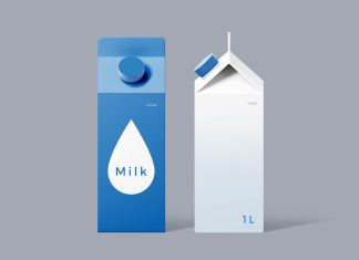 Free Milk Carton Box Mockup PSD