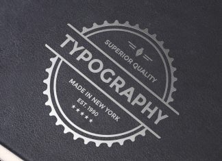 Free Silver/Grey Foil Logo Mockup PSD