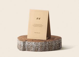 Free Table Tent Paper Menu Mockup PSD
