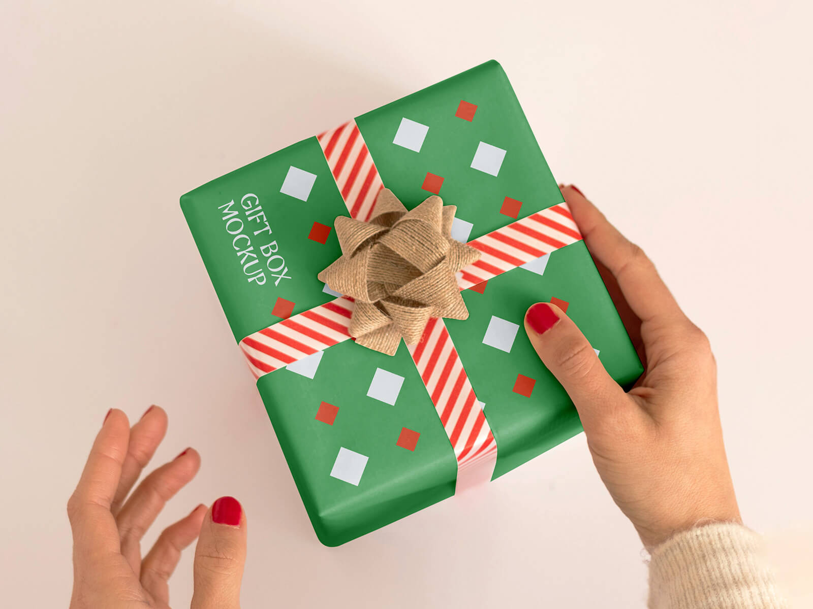 Free Christmas Gift Boxes Mockup PSD