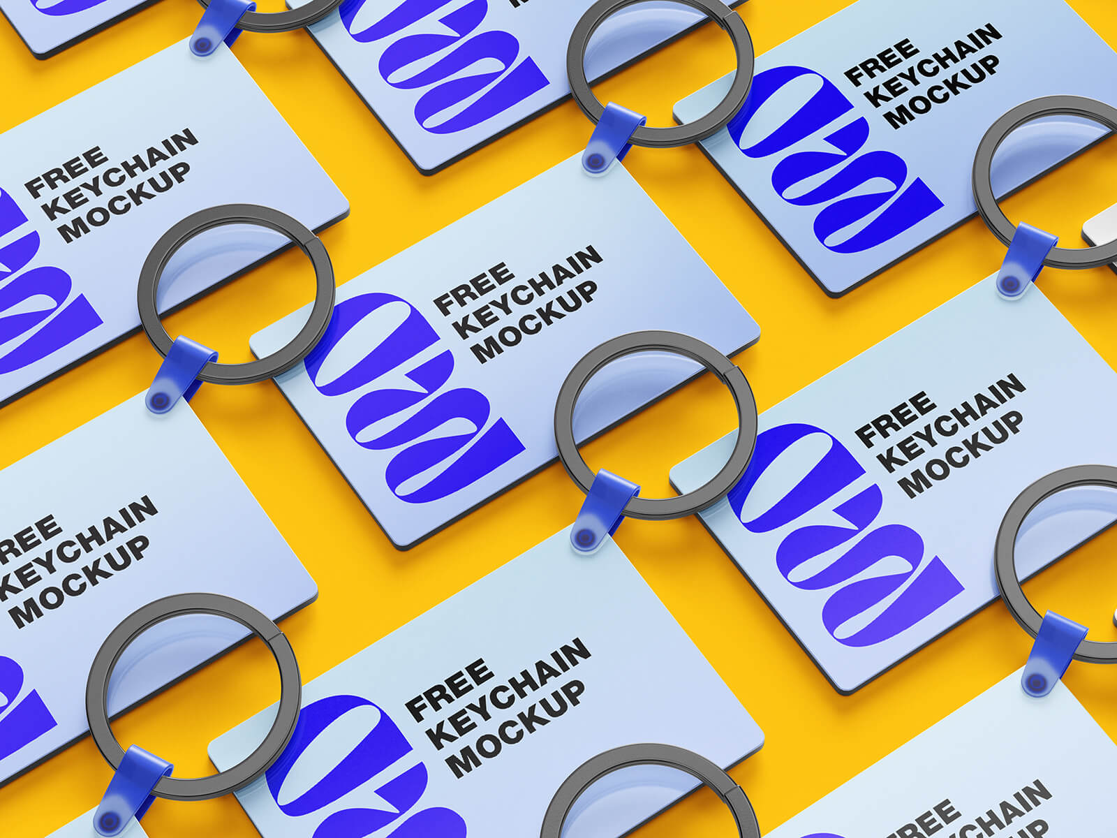 Free Branding Souvenir Keychain Mockup PSD