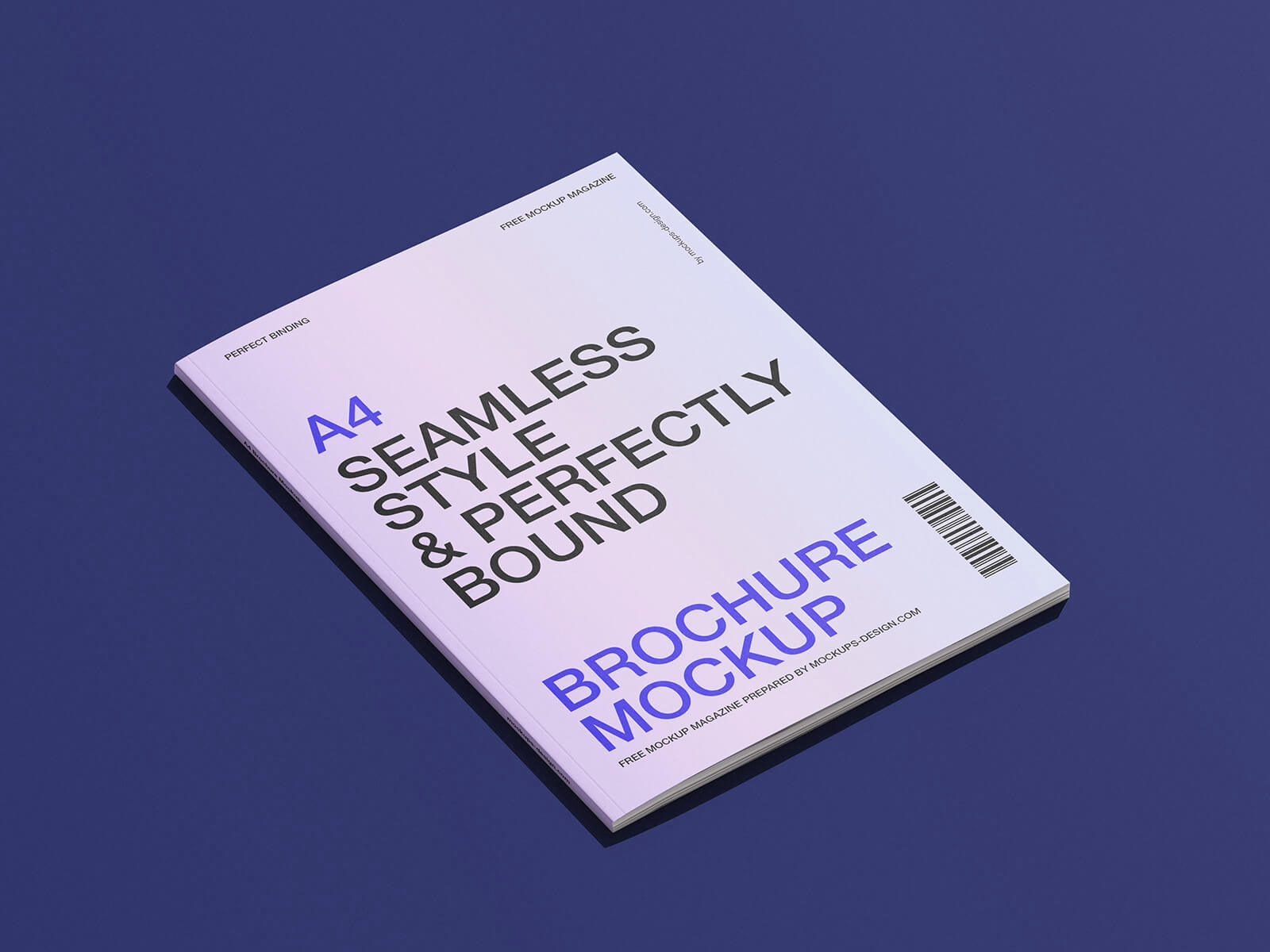Free A4 Perfect Bound Multi-Page Brochure Book Mockup PSD