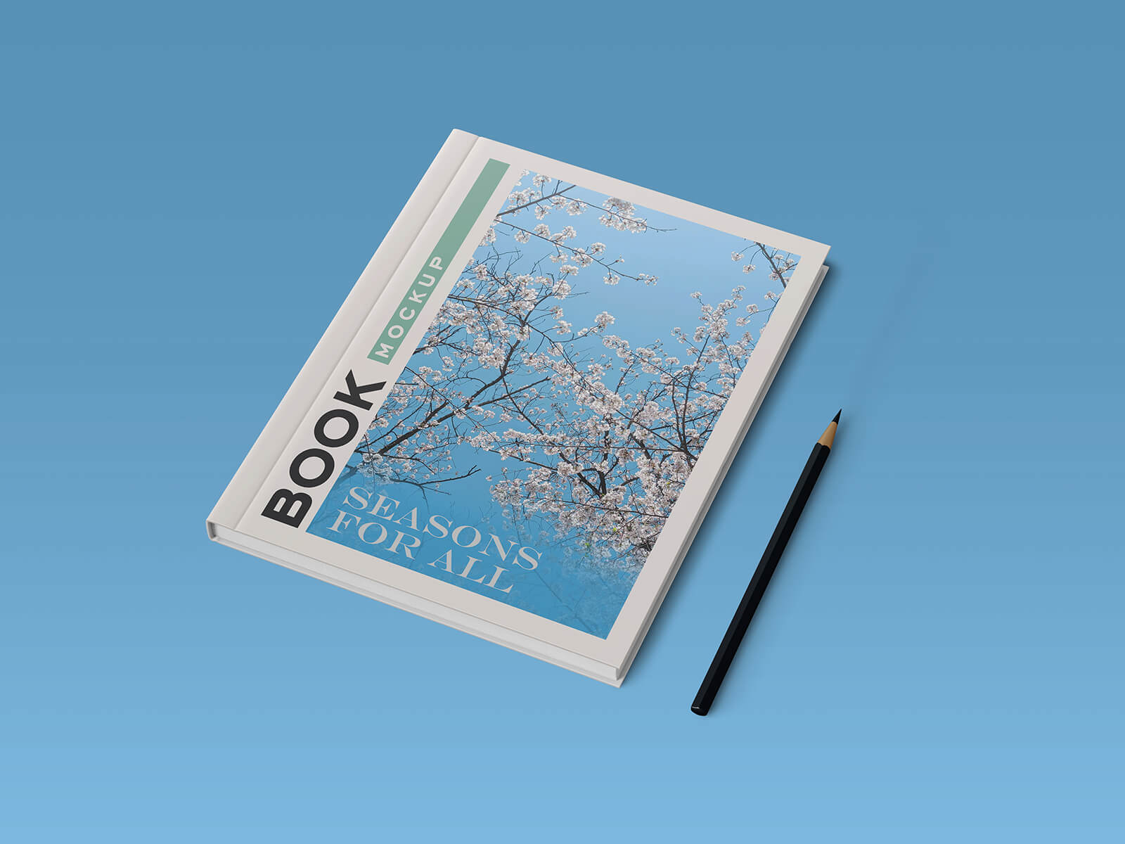 3 Free Hardcover Thin Book Mockup PSD Set