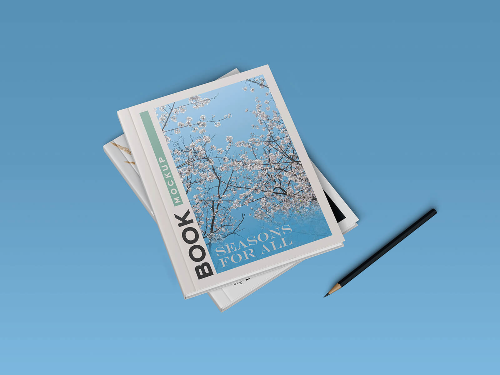 3 Free Hardcover Thin Book Mockup PSD Set