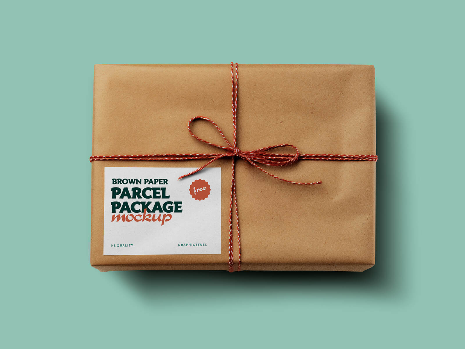 Free Brown Paper Parcel Package Mockup PSD