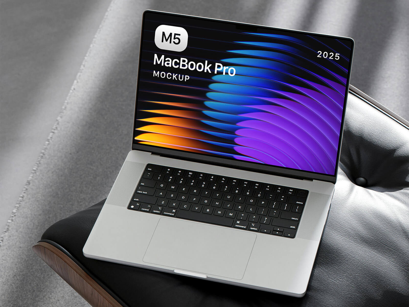 Free M5 MacBook Pro Mockup PSD