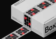 Free Packing Transparent Duct Tape On Parcel Box Mockup PSD