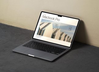 Free MacBook Pro Mockup PSD 2025