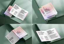 Free A5 Bi-Fold Brochure Mockup PSD