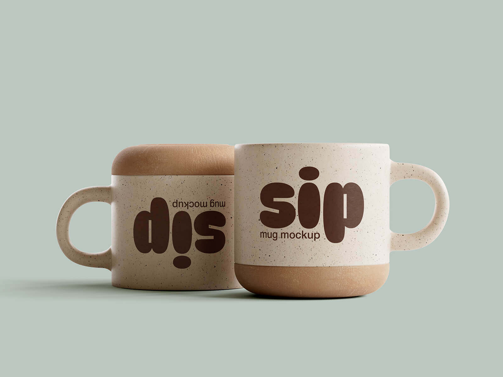 Free Clay Mug Mockup PSD