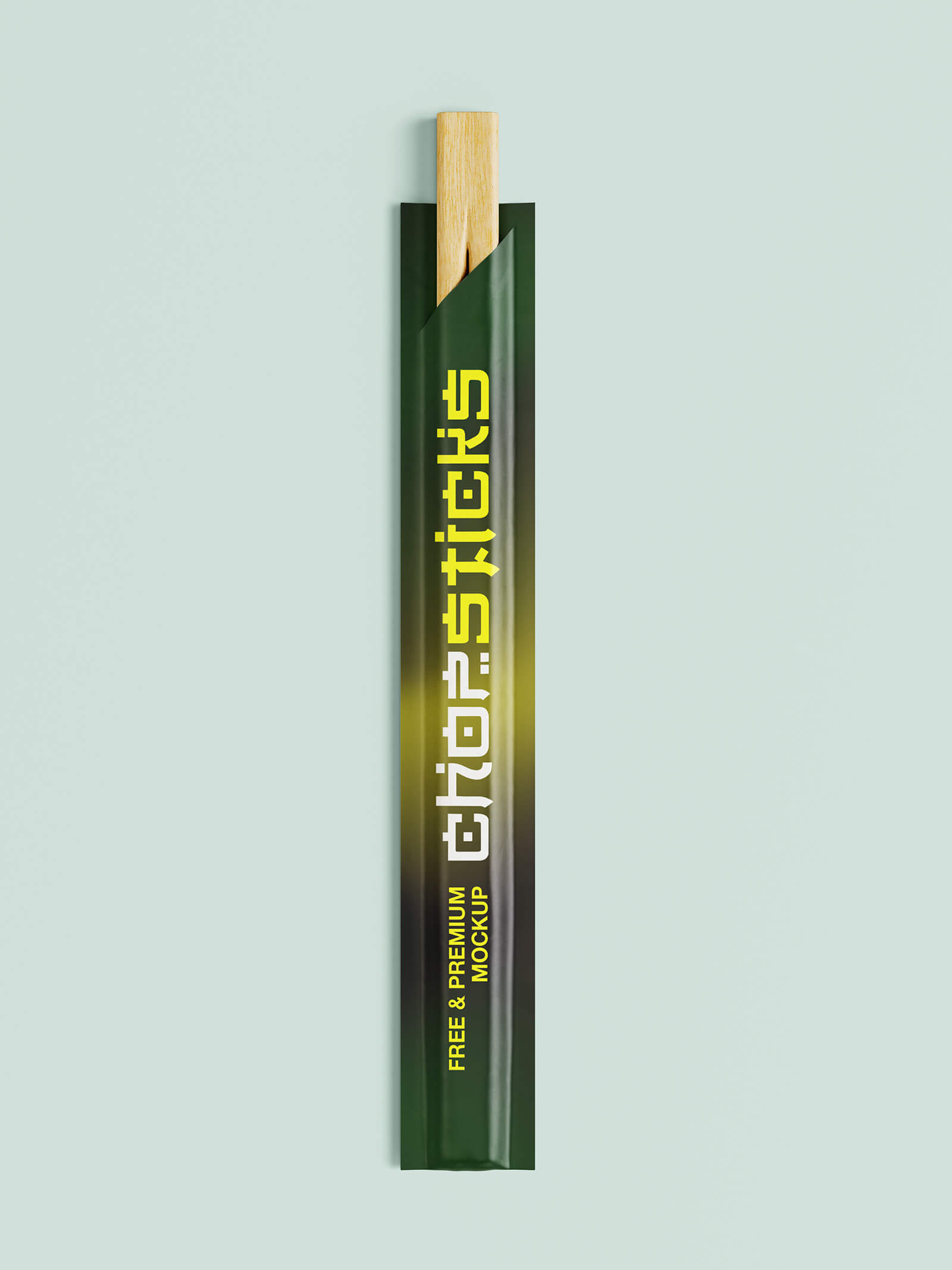 Free Chinese Chopsticks Packaging Mockup PSD
