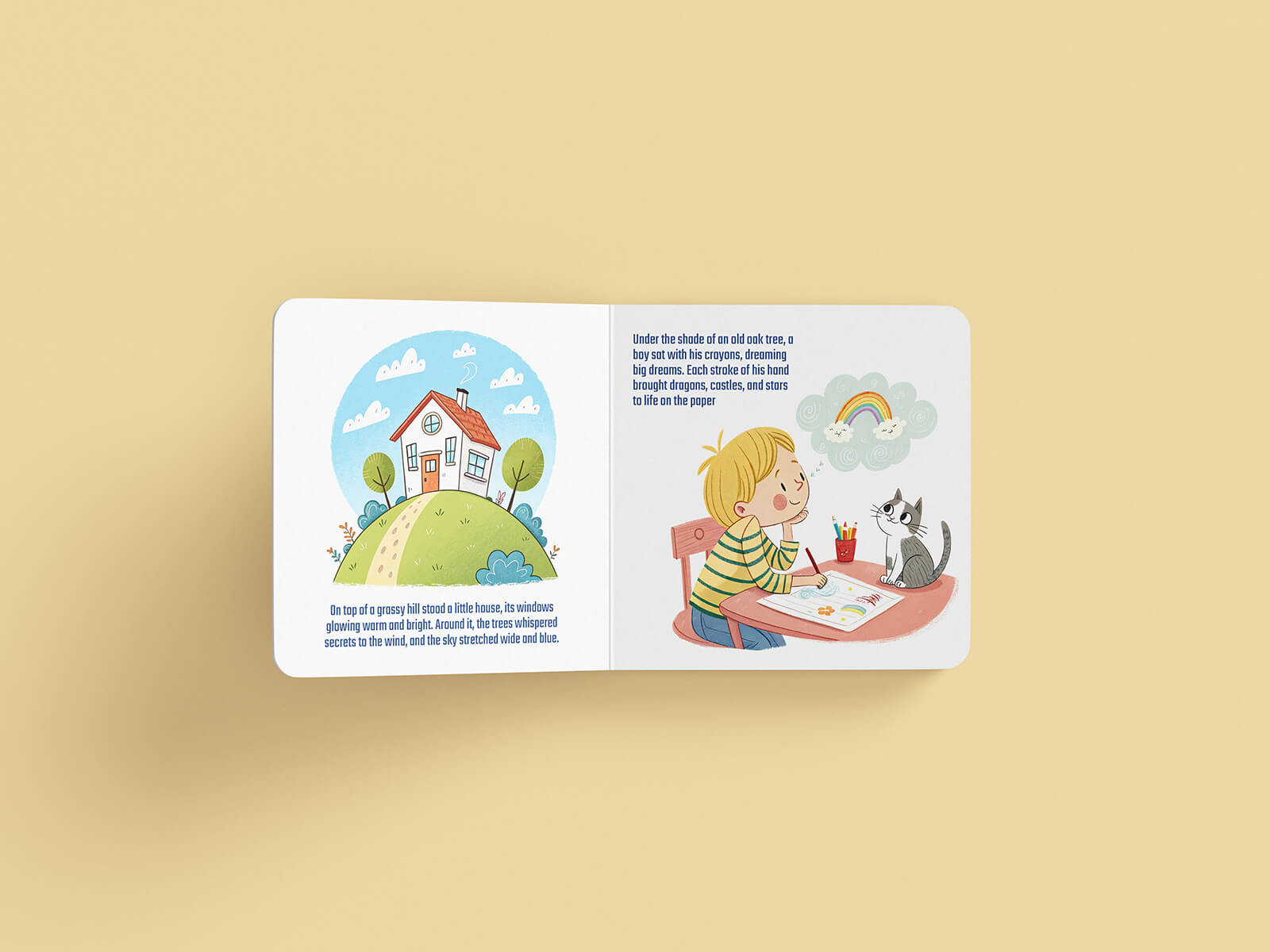 Free Softcover Square Childrens Book Mockup PSD Files
